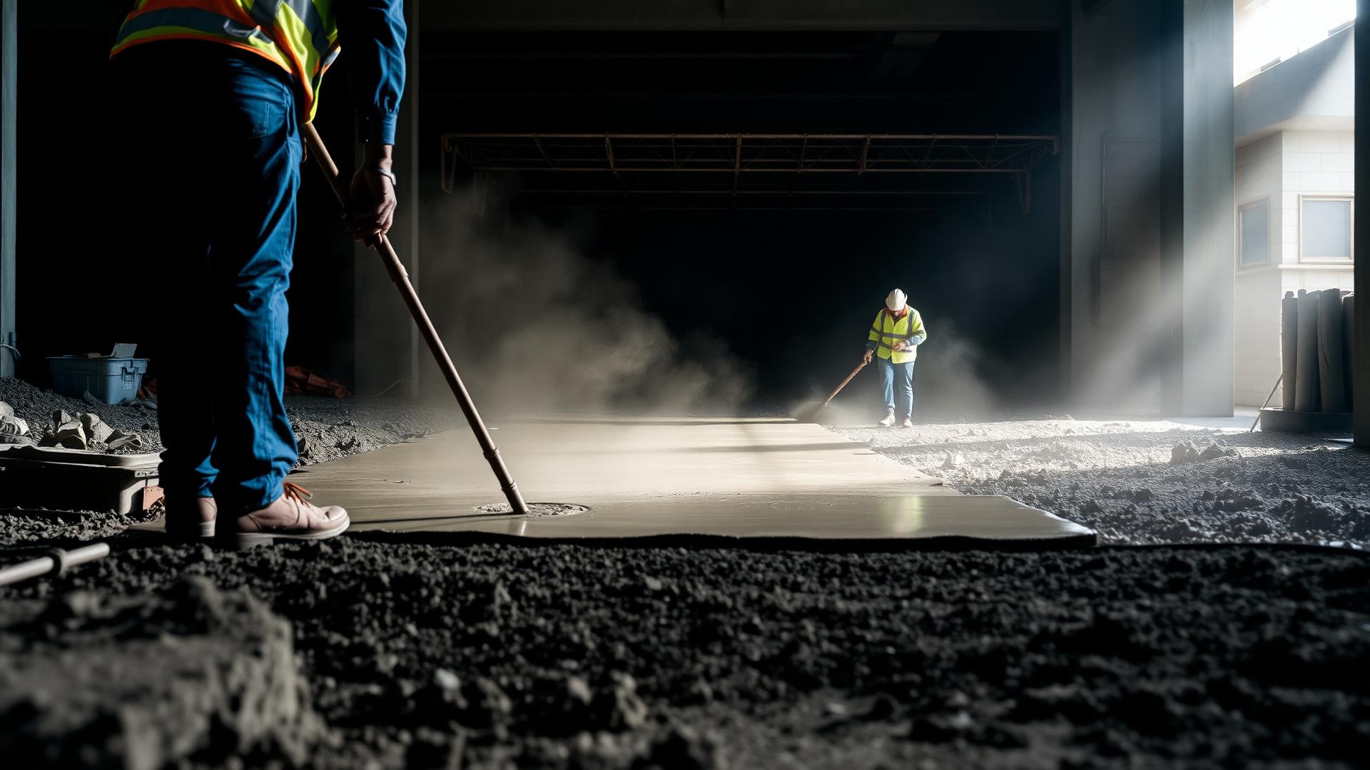 Concrete pour in progress